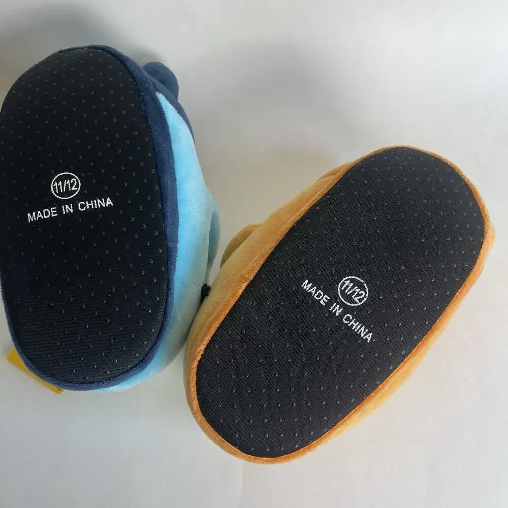Bluey & Bingo‎ Cute Slippers Toddler Kids Size 11-12 Plush Indoor House Shoes